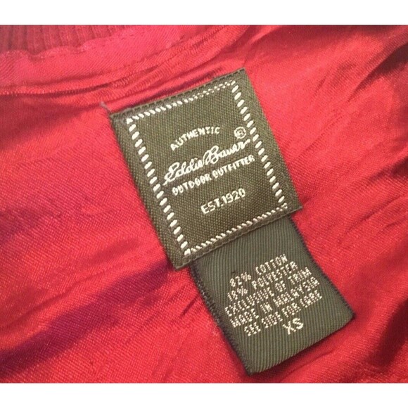 Eddie Bauer Women's Red Sweatshirt XS Soft Embroidered Logo - Picture 9 of 11